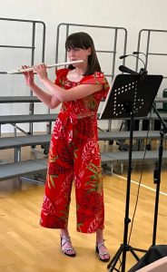 Flautist15 year old Yvie Tilley.